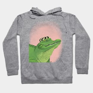 Alligator with hat on Hoodie